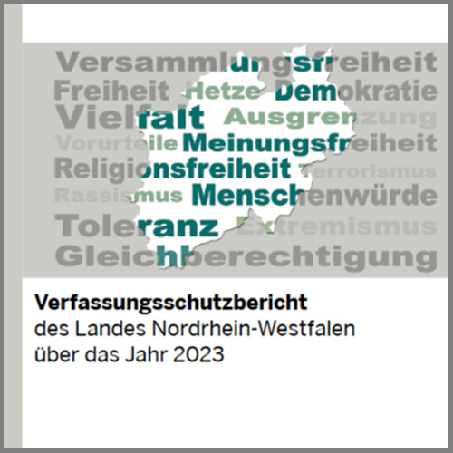 Cover des Verfassungsschutzberichts NRW 2023