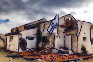 Zerstörter israelischer Kibbuz