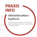 Titelseite der Praxisinfo "#NichtOhneMeinKopftuch"